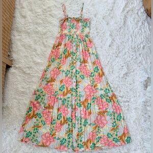 RIP CURL Floral Button Down Maxi Sundress, XS